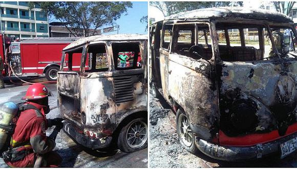 La Victoria: vehículo se incendia en plena avenida y genera pánico (FOTOS Y VIDEO)
