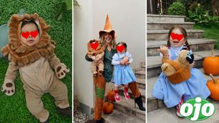Hijos de Korina y Mario derriten las redes con tiernos disfraces de ‘El Mago de Oz’ por Halloween | FOTOS
