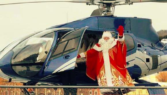 Brasil: Un 'papá Noel' roba un helicóptero usando una pistola