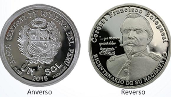 BCRP pone en circulación moneda de plata por 200 años de Francisco Bolognesi
