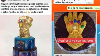 Solicitó un pastel del guantelete de Thanos y le dieron algo completamente diferente