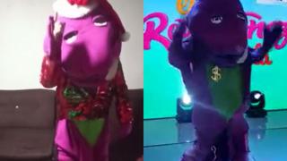 Conoce al “Barney achorao”, el personaje circense que la rompe en TikTok