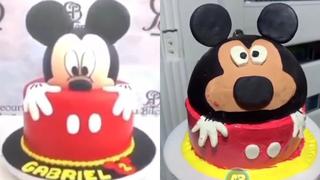 Familia mandó a preparar una torta de Mickey Mouse y resultado los dejó perplejos [VIDEO]
