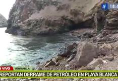 Un derrame de petróleo se registró en playa de Ventanilla tras incidente con buque en refinería La Pampilla