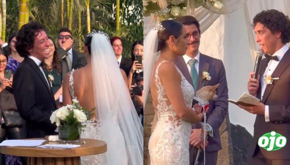 Verónica Álvarez sorprende a Mateo Garrido Lecca en la boda: “No eres feo”