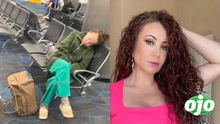 Janet Barboza tras ser captada en aeropuerto durmiendo: “Ustedes me están centrando” 