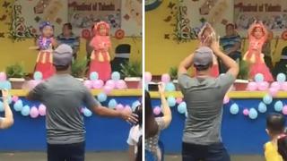Papito salva presentación de su niña que sufrió ataque de pánico (VIDEO)