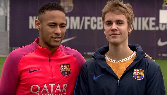 ​Justin Bieber se jugó un partidito con Neymar (VIDEO)