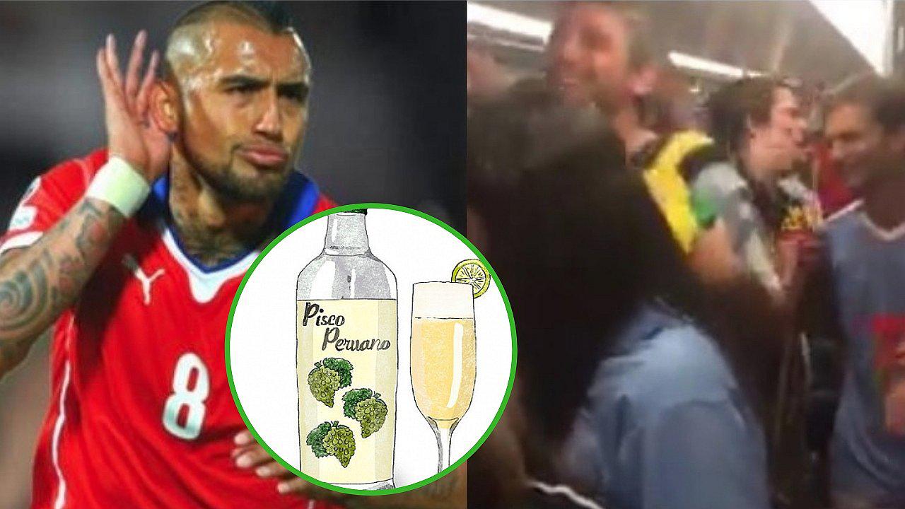 Hinchas uruguayos le cantan a chilenos: "¡El pisco es peruano!" │VÍDEO