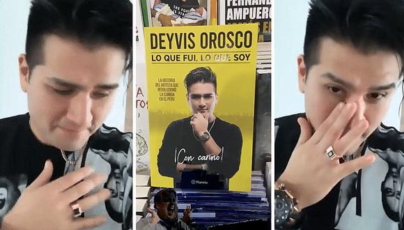 Deyvis Orosco llora al anunciar la publicación de su libro | VIDEO