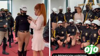 Magaly amadrina promoción de la policía y es recibida con mucho cariño | VIDEO