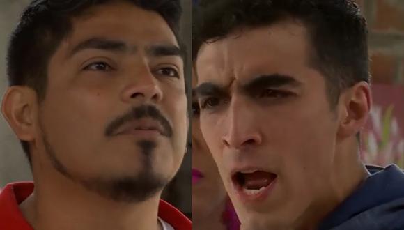 ‘Jaimito’ y ‘Joel’ protagonizaron fuerte pelea en el reciente episodio de "Al fondo hay sitio". (Foto: Captura América TV).
