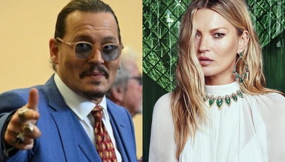 La modelo Kate Moss ha testificado en el juicio que enfrenta a Johnny Depp y Amber Heard (Fotos: JIM WATSON / AFP y @katemossagency / Instagram)