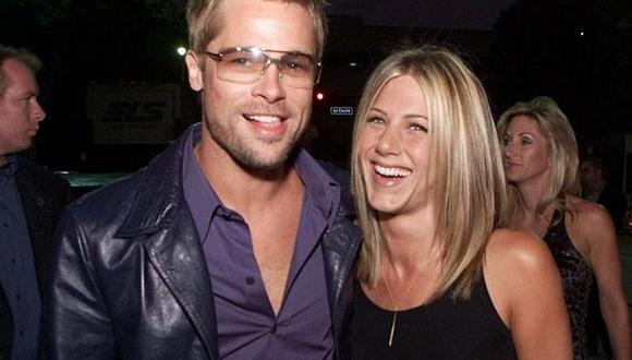Filtran foto de Brad Pitt y Jennifer Aniston besándose