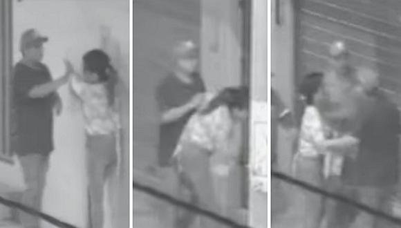 Hombre golpea salvajemente a su pareja al salir de discoteca en Piura (VIDEO)