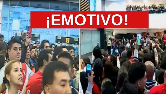 Hinchas cantaron el Himno Nacional en el aeropuerto mientras esperaban a la Selección Peruana│VIDEO