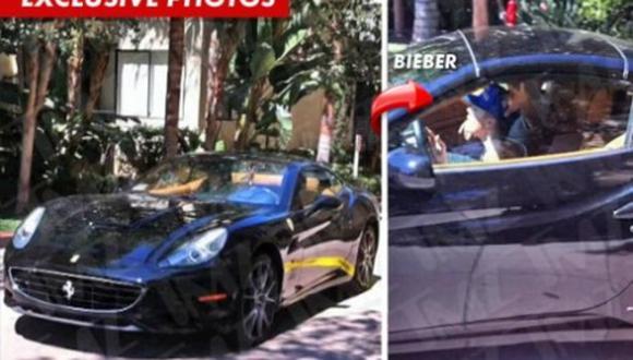 Justin Bieber chocó su auto Ferrari contra otro vehículo 
