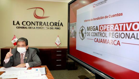Cajamarca: El contralor general, Nelson Shack, informó que detectaron un perjuicio económico de más de S/ 40 millones en diferentes entidades estatales de la región durante el 2020. (Foto Contraloría)