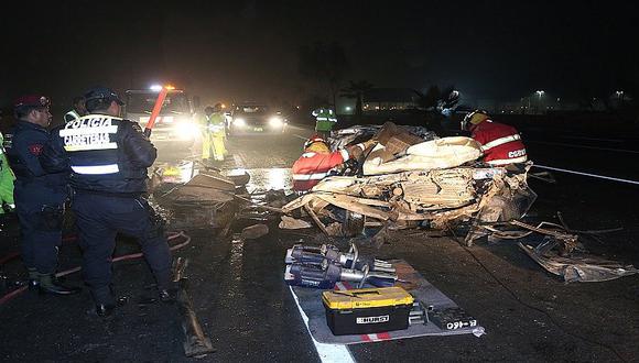 Lurín: Dos muertos deja triple choque en la Panamericana Sur [FOTOS]