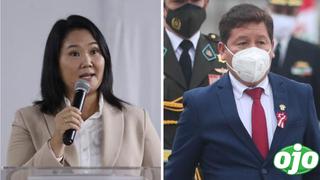 Keiko Fujimori: “Será ‘difícil’ dar el voto de confianza si Castillo no hace ajustes al Gabinete Bellido”