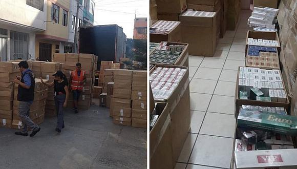 Golpe al contrabando: incautan más de mil cajas con cigarrillos en El Agustino (VIDEO)