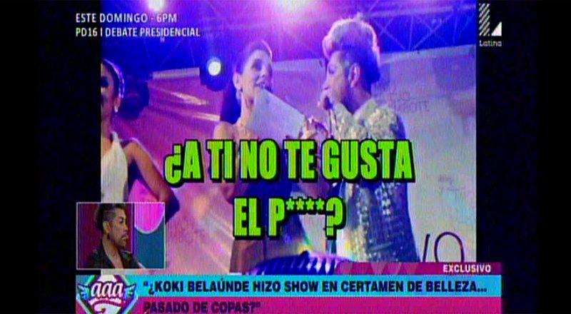 Koky Belaunde se pasa de copas y arma chongo en certamen de belleza  