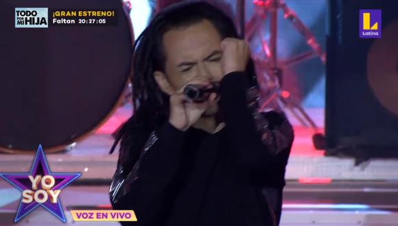 Paolo Ávalos imita a Jonathan Davis de “Korn” en "Yo Soy". (Foto: Captura Latina)