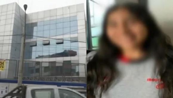 Colegio Saco Oliveros se pronunció sobre el caso de la escolar que cayó del cuarto piso de la sede ubicada en Salamanca. (Foto: Captura ATV)