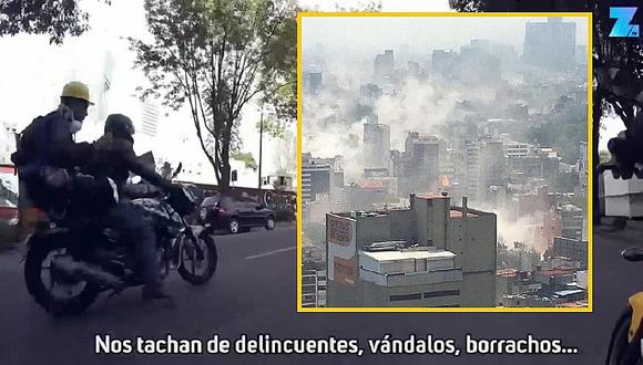 Terremoto en México: motociclistas se ponen una mano en el corazón y ayudan a damnificados (VIDEO)