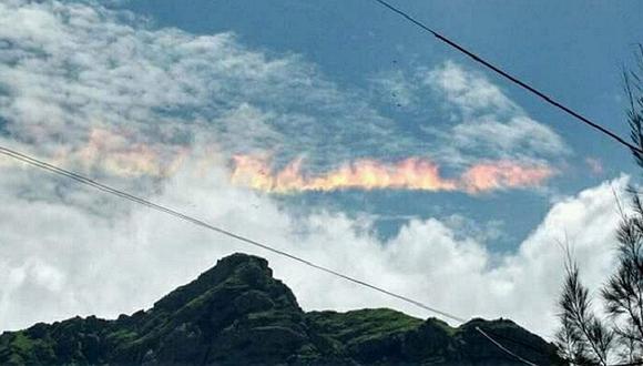 ​Chiclayo: "arcoíris de fuego" sorprende a pobladores (FOTOS)