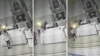 Identifican a ladrón que se persignó antes de robar cádiz en iglesia del Callao (VIDEO)