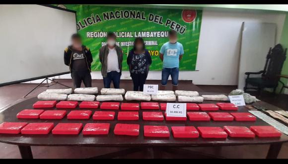 Chiclayo: PNP incautó 60 kilos de droga dentro de vivienda durante la madrugada. (Foto: Sandro Chambergo)