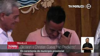 Christian Cueva se quebró al recibir reconocimiento en Trujillo (VIDEO) 