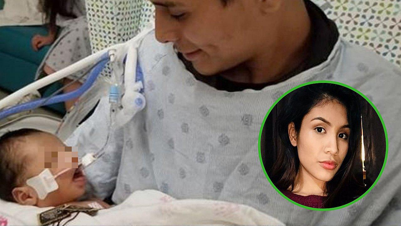 ​El emotivo encuentro de un padre y su bebé luego que asesinaran a la madre embarazada