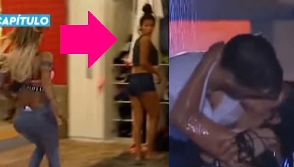Angie Jibaja ve a su novio besando a Ámbar Montenegro y ¡reacciona así! (VIDEO)