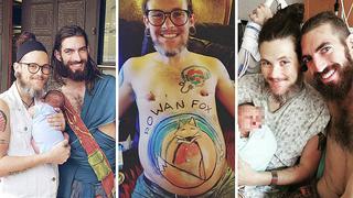 Pareja homosexual da a luz a su primer bebé porque uno de ellos es transgénero (FOTOS)