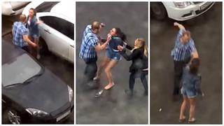 YouTube: Ella lo golpea durante discusión y él le responde con puñetazo [VIDEO]
