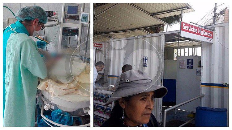 ​Madre adolescente dio a luz en baño de hospital y abandona a bebé en ¡tacho de basura! (FOTOS)