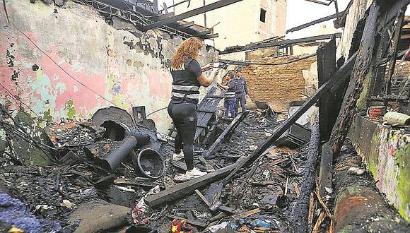 Niño de 5 añitos muere atrapado durante incendio en quinta en Barrios Altos 