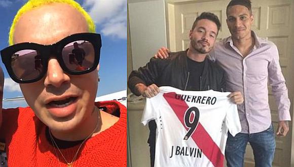 J Balvin envía alentador mensaje a Paolo Guerrero y causa furor a hinchas peruanos (FOTO)