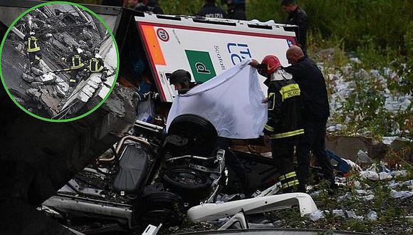 Aumenta a más de 30 los muertos tras derrumbe de puente en Génova (FOTOS y VÍDEO)