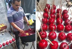 México: joven ayuda a su papá luego que le cancelen a última hora un pedido de 1.500 manzanas acarameladas