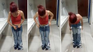 Mujer quiso robar ocho jeans de centro comercial, pero fue puesta al descubierto | VIDEO