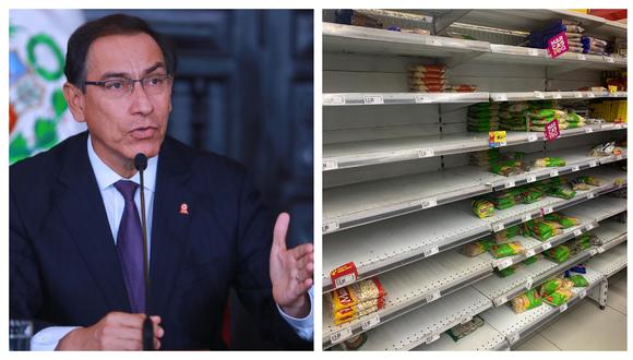 Martín Vizcarra afirma que “no habrá desabastecimiento” tras compra masiva de productos. (Foto: Andina/Twitter)