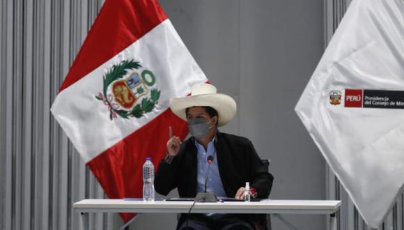 El presidente Pedro Castillo participó en una ceremonia de instalación del GORE Ejecutivo. (Foto: Hugo Perez / @photo.gec)