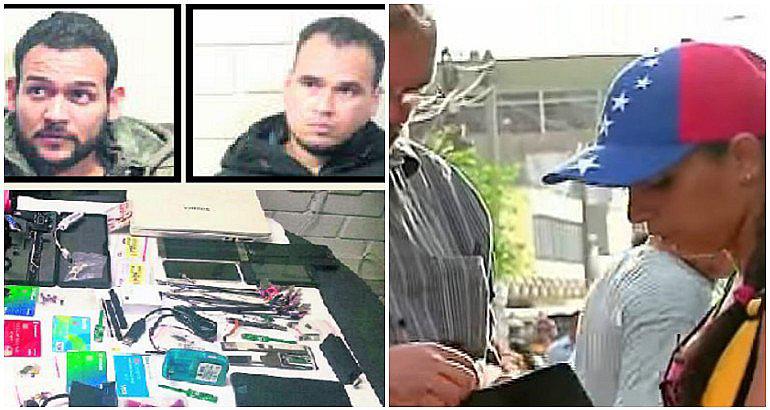 ¡No todos venden arepas! Tres venezolanos cayeron por clonar tarjetas 