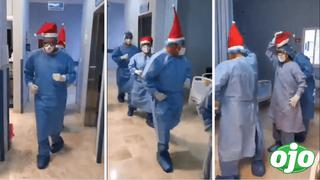 Médicos alegran a pacientes Covid-19 bailando coreografía por Navidad | VIDEO