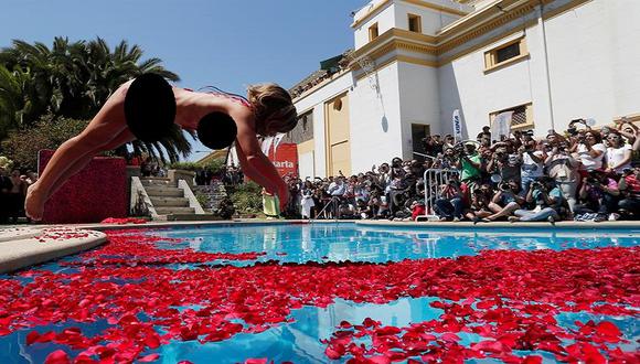 Festival Viña del Mar: Mira el sensual "piscinazo" de su reina [FOTOS]