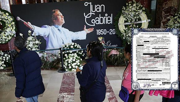 Juan Gabriel: Filtran certificado de defunción del 'Divo de Juárez' y revela esto 
