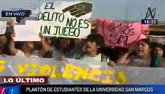 San Marcos: Estudiantes y autoridades protestan y exigen seguridad